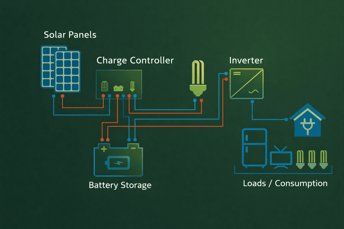 Solar system diagram